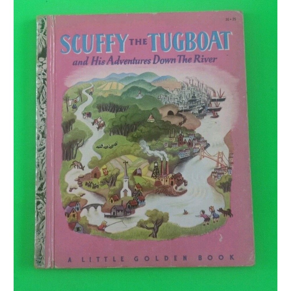Scuffy The Tugboat & His Adventures Down The River Little Golden Book A Edition